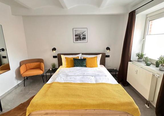 Auhagen Apartamento | Appartement Auhagen - Küche, Badewanne, Regendusche, Netflix