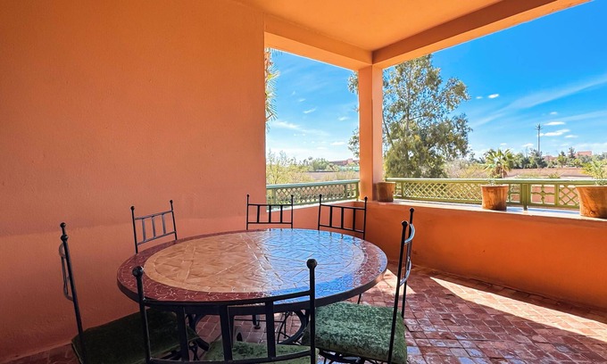 Palmeraie Complejo | Appartement Chic dans un Resort, accès Piscine, Spa & Vue Imprenable