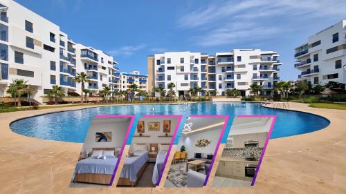 Martil Apartamento | Appartement confort - Piscines, Plage 300m, Résidence fermée