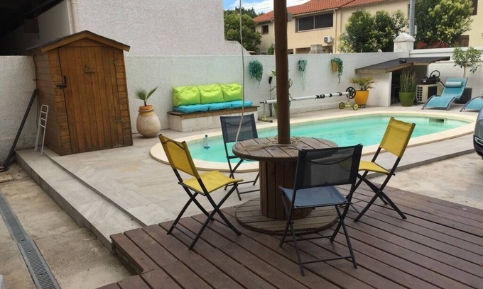 Argeles-sur-Mer Apartamento | Appartement Rez de Jardin Piscine Chauffée, Barbecue, Plancha