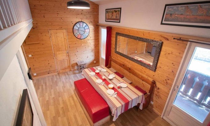 Les Avanchers-Valmorel Apartamento | Appartement spacieux à Valmorel, 11 couchages, 4 Pièces, casier à skis - FR-1-291-749