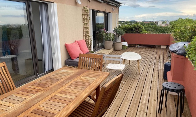 Estanove Apartamento | Appartement sur le Toit, 3 Chambres vue sur Montpellier