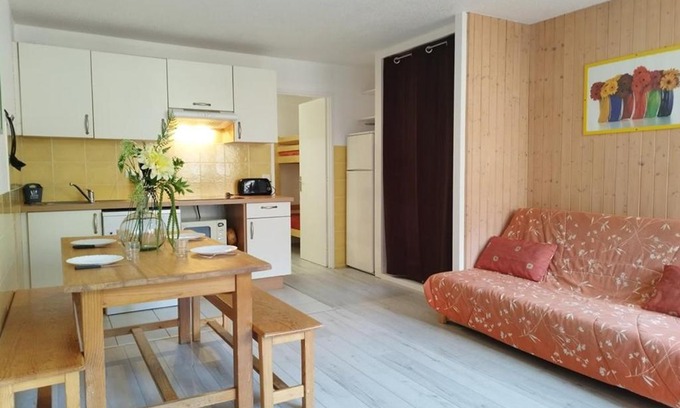 Orcieres-Merlette Apartamento | Appartement T2 cabine pour 8 pers, ski aux pieds, bien équipé, proche commerces et sports - FR-1-262-137