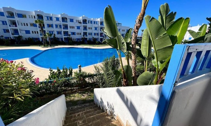 Marina Smir Apartamento | Appartement vue sur la piscine dans la résidence de Jawhara Smir