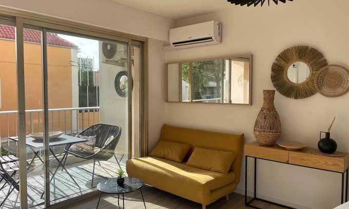 Pointe Croisette Apartamento | Appt Avec Terrasse à 1 min de la Plage-cannes