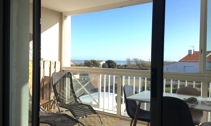 La Tranche-sur-Mer Apartamento | Vista al mar de cita al pie del faro de cuello grouin. La rebanada en el mar