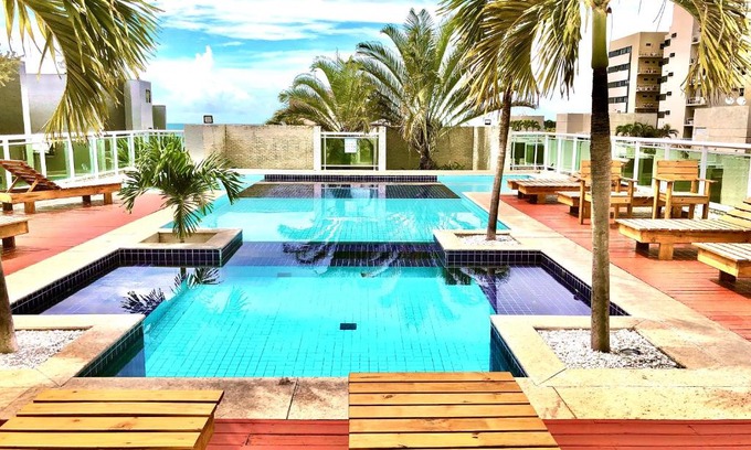 Jatiuca Apartamento | Apt em condomínio de luxo à beira mar de Jatiúca