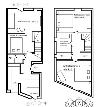 Oldenburg Apartamento | Apt Prinz Maximilian - Zentrum - Zimmerprinzen