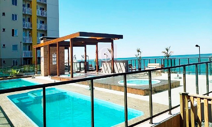 Barra Velha Apartamento | Apto c churrasq e piscina a beira-mar - Itajuba-SC
