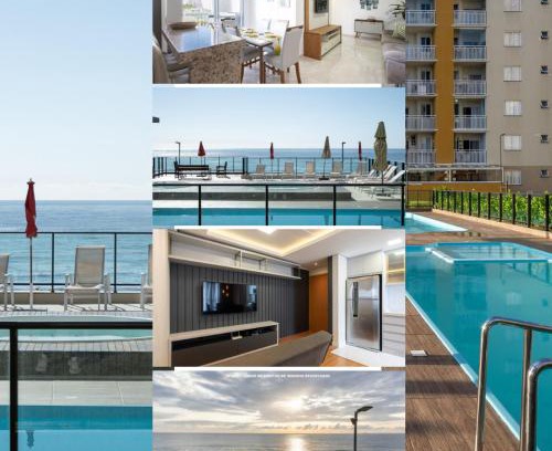 Barra Velha Apartamento | Apto completo com vista mar pé na areia em Barra Velha em condomínio Resort com Spa, Piscina, quadra de futebol, Sala de jogos, brinquedoteca, Complexo com diversos comércios