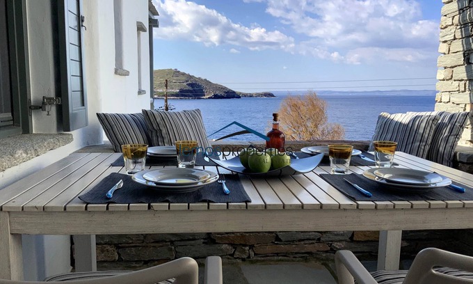 Vourkari Apartamento | "Aqua Blue", una casita a solo 100 metros de la playa de Gialiskari