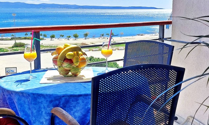 Znjan Apartamento | Aquamarine beach apartment- terraza, junto al mar