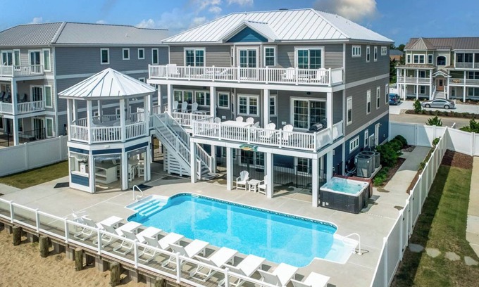 Sandbridge Casa | Sueños acuaticos | Frente al mar | Piscina privada, jacuzzi