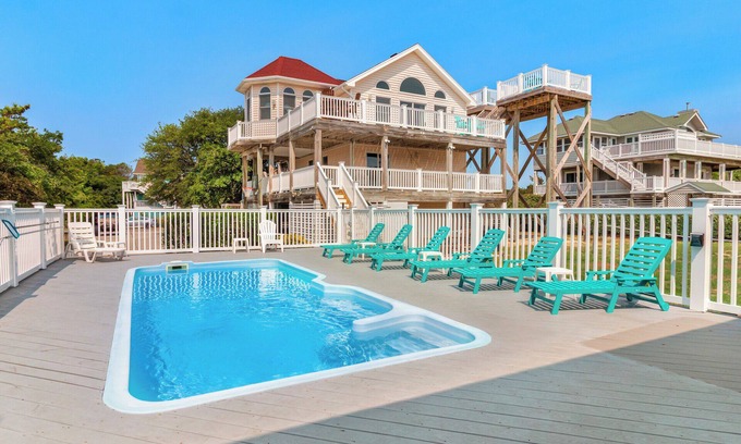 Whalehead Beach Casa | Ar Lan Y Mor*Beach 1000ft* Corolla *2 Dogs Ok*Pool