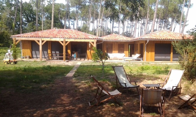 Vielle-Saint-Girons Casa | Casa 1 archi y granero cerca del océano en un bosque en 5000m2 de terreno