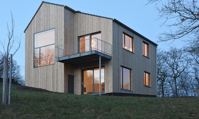 Schutz Casa | Casa de arquitecto, la construcción de casas de madera en 2015 sobre 4000 m2 de pradera previsión de tierras