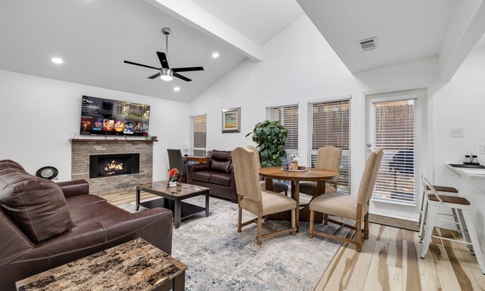 West Arlington Casa | Arlington Entertainment District Home White Door