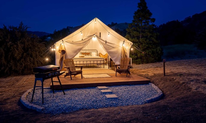 Tehachapi Alquiler De RV | Aspen Tent |Unique Getaway | Glamping Tent Experience