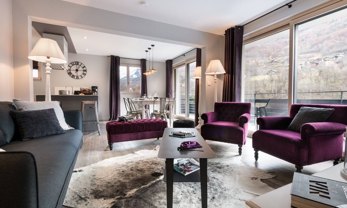 Brides-les-Bains Apartamento | Ski Spa, Les 3 Vallées, acogedor apartamento "Aster" vista a la montaña