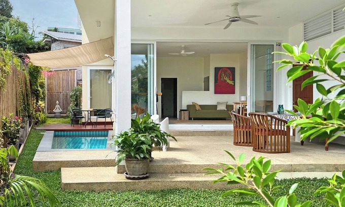 Wichit Villa | At the Beach: New 6-9 person Beachfront Pool Villa at Ao Yon Beach, Phuket