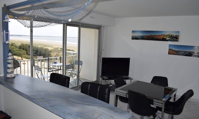 Saint-Brevin-l'Ocean Apartamento | A pie de playa, apartamento de lujo, amplio 5 ° y planta alta, vista al mar.