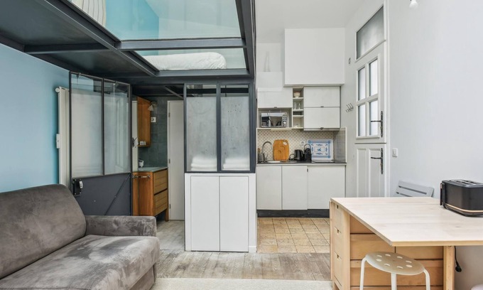 Notre-Dame-des-Champs Apartamento | Loft atípico para 3 personas con AA