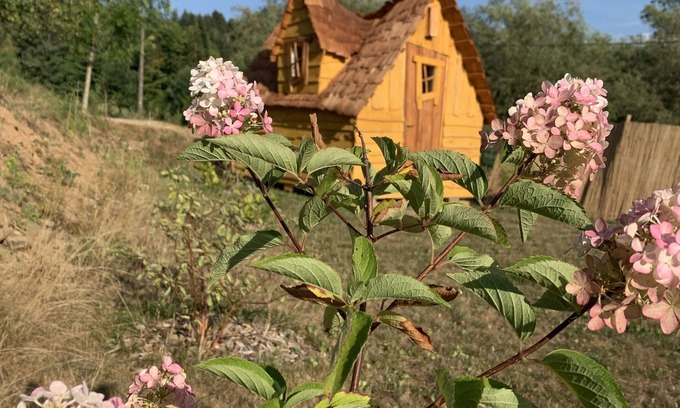 Ronchamp Cabina | Au Bonheur Comtois unusual cabin with swimming pool