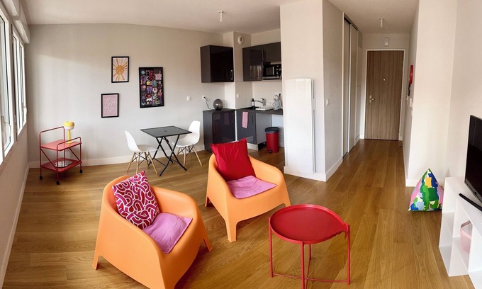 Matabiau Apartamento | Au Cœur de Toulouse Appartement Coloré Dans Résidence de Standing