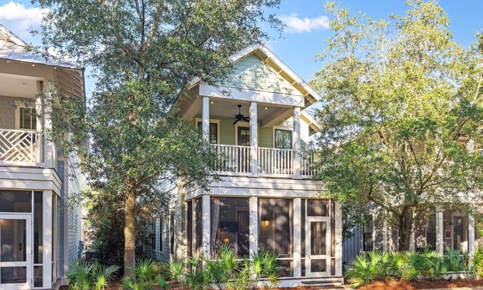 Sugarwood Beach Casa | Available for Fall Stays! The Crossings District of Watercolor! Resort Amenities! 5 Adult Bikes!