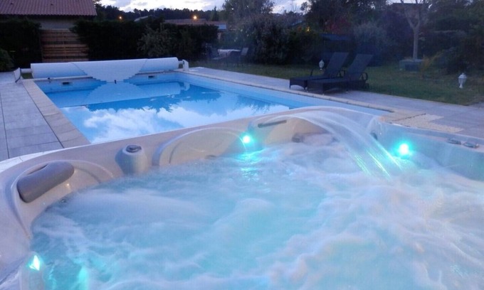 Azur Casa | En los dos pinos, cerca del océano, piscina, jacuzzi, sauna, petanca, bicicletas.