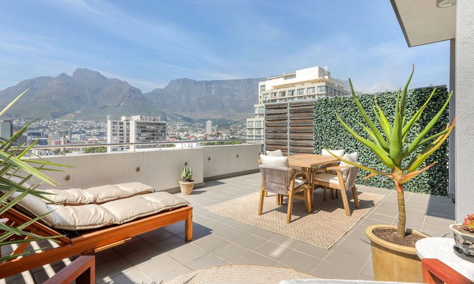 Cape Town City Centre Apartamento | Apartamento de lujo con balcón en la montaña de la Mesa