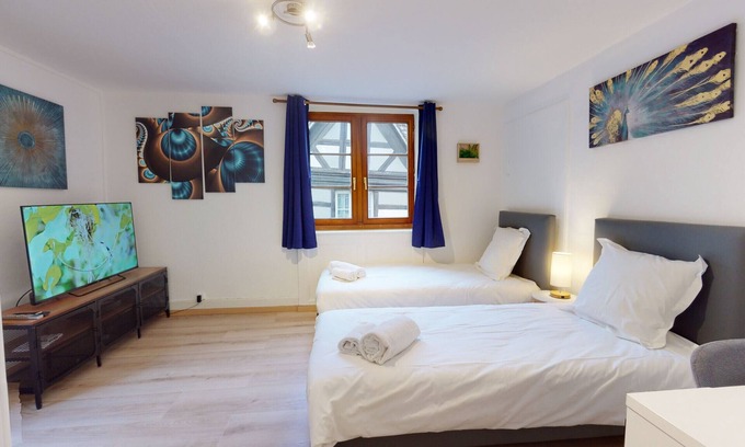 Krutenau Apartamento | Bail Mobilité - Studio Lena avec lave-linge