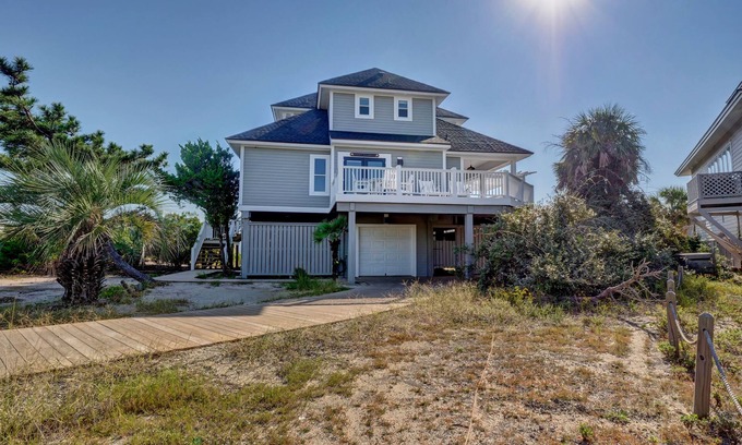 South Beach Casa | Bald Head Island. Oceanfront 2nd Row. 4 bedrooms. 3.5 baths. BHI Club access.