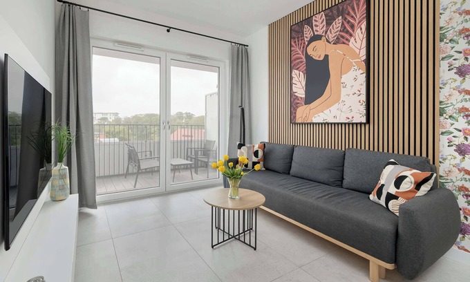 Miedzyzdroje Apartamento | Baltic Waves Resort B406 | Stylish Apartment | Balcony | Spa & Gym | Parking
