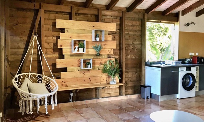 Petit-Bourg Casa | Bamboo Canyon Villa - F2 grande con aire acondicionado