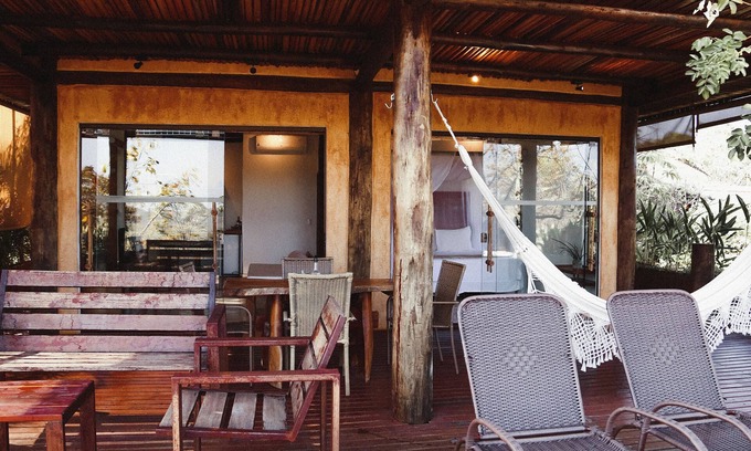 Alto Paraiso de Goias Casa | Bangalô com Jacuzzi em Deck Suspenso com Vista Para o Parque Nacional da Chapada