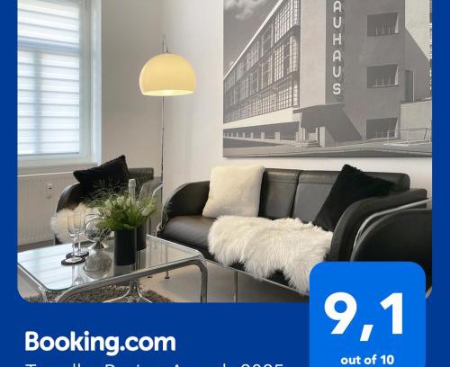 Gera Apartamento | BAUHAUS Design-Luxus Apartment, 20er Jahre Stil, Garten