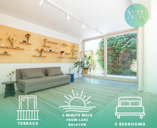 Balatonszarszo Apartamento | BBQ Terrace Balaton 2BR Apt by NW