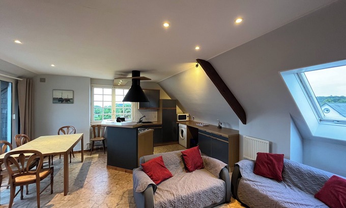 Fouesnant Apartamento | BEACH 300m away-CONFORT-WIFI-TERRACE SEA VIEW-PRIVATE PARKING
