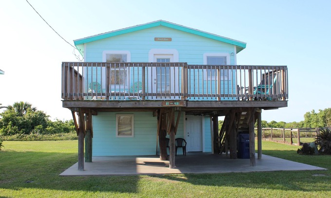 Matagorda Casa | Linda y acogedora cabaña en la playa con fantásticas vistas al golfo, TV vía satélite y mascotas