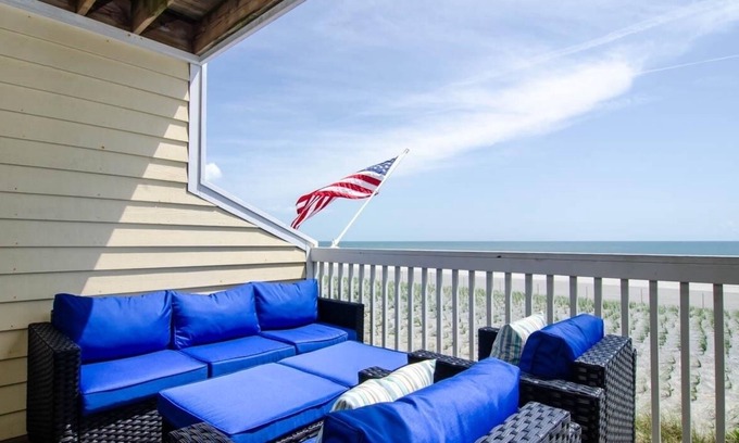 Kure Beach Casa | Beach Front Property with Stunning Ocean Front View in the Ocean Dunes Resort