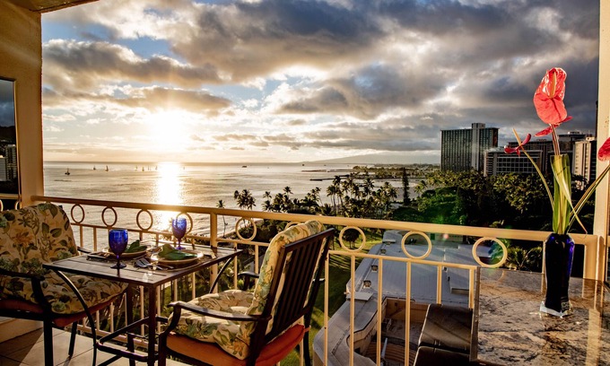 Waikiki Condominio | Estudio frente a la playa con espectaculares vistas al mar