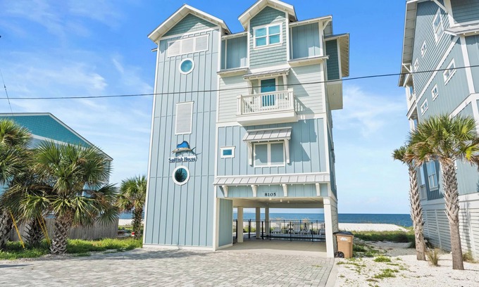 Port St. Joe Casa | Beach House - Sailfish - Mexico Beach - Beachfront, Private Beach and Pool