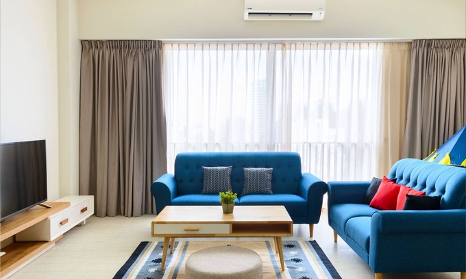 Batu Ferringhi Apartamento | Apartamento familiar de 2 dormitorios frente al mar con vista al mar