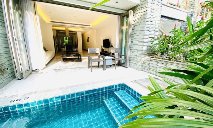 Sa Khu Apartamento | Apartamento frente al mar de 2 habitaciones y 2 baños, piscina privada a 50 metros de la playa de Naithon