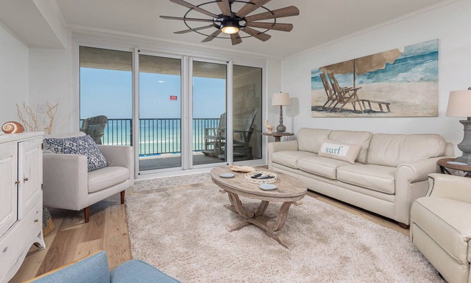Orange Beach East Condominio | Beachfront 2BR Condo Wind Drift!