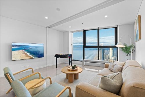 Surfers Paradise Apartamento | Beachfront Luxury Skyhome Ocean 3BR with Parking