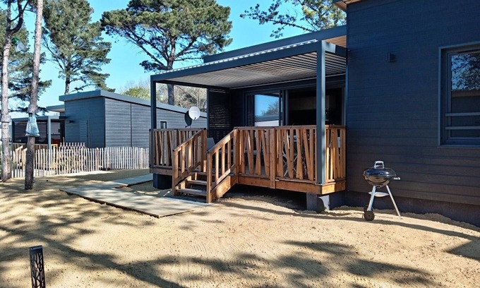 Jullouville-les-Pins Chalet De Esquí | Apartamento con terraza a 2 pasos de la playa, 4 huéspedes, piscina暖ada