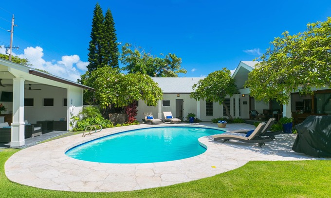 Kailua Casa | Junto a la playa, familia, casa de vacaciones con piscina.