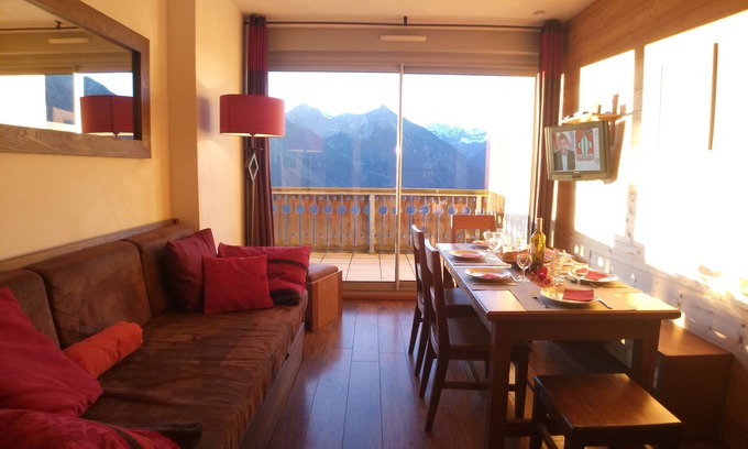 Saint-Lary-Soulan Apartamento | Beau T2 Cabine, Residencia de prestigio, Vista a la montaña, Pistas, Piscina, Sauna ..